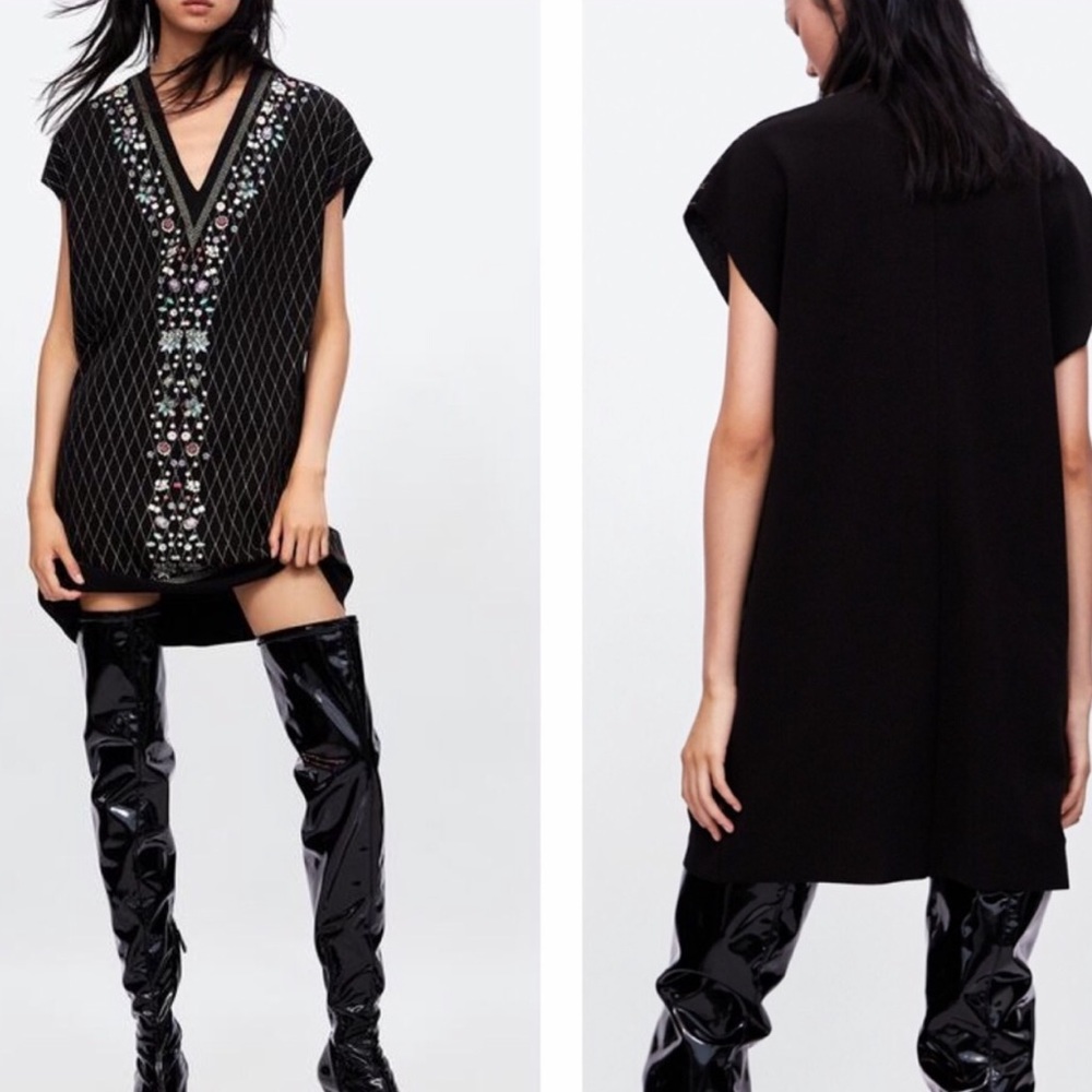Zara short black dress